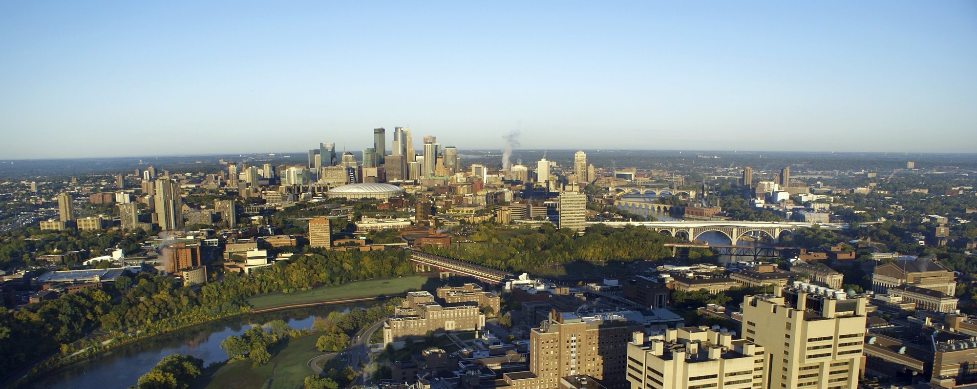 Banner image: aerial photo of Minneapolis